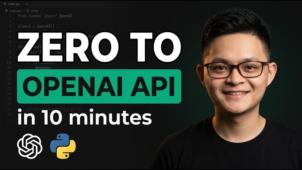 OpenAI API 첫걸음, 끊긴 옛날 튜토리얼 대신 지금 돌아가는 코드로 영상 대표 이미지
