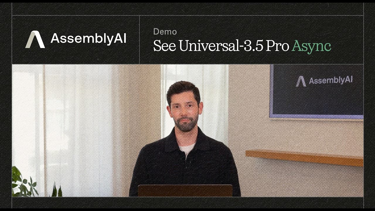 어셈블리AI, 녹음 파일용 Universal-3.5 Pro 공개…다국어·코드 스위칭 지원 영상 대표 이미지