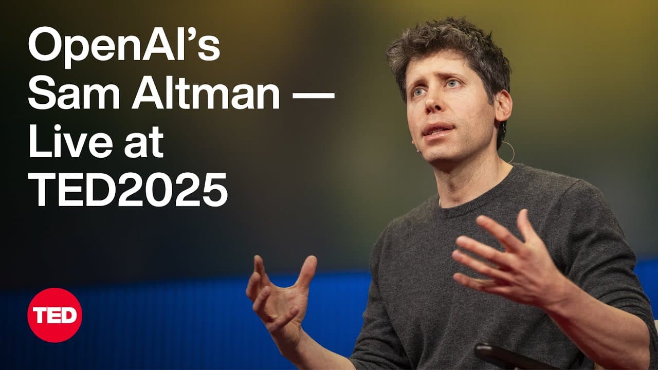 샘 올트먼이 TED 무대에서 밝힌 ChatGPT 성장과 AI 에이전트·초지능의 미래 영상 대표 이미지