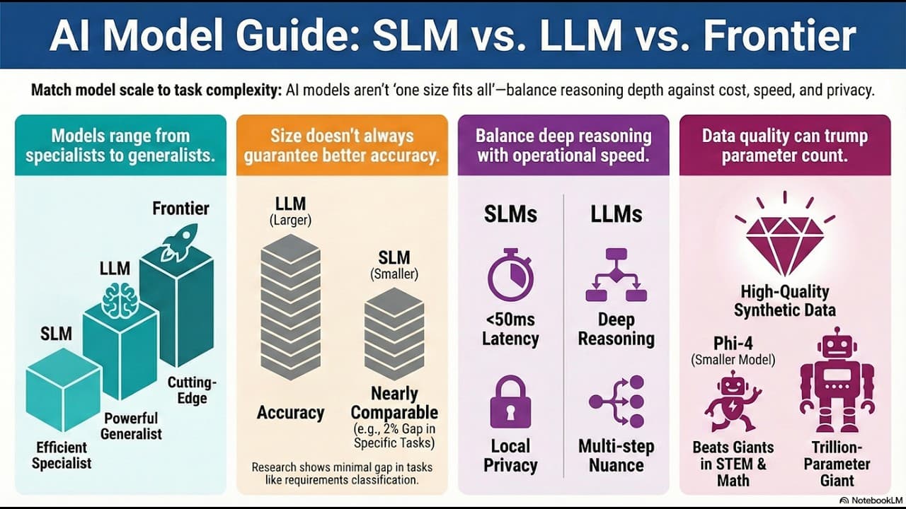 SLM vs LLM vs 프런티어 모델 — '클수록 좋다'는 통념을 뒤집는 2026 AI 모델 전략 영상 대표 이미지