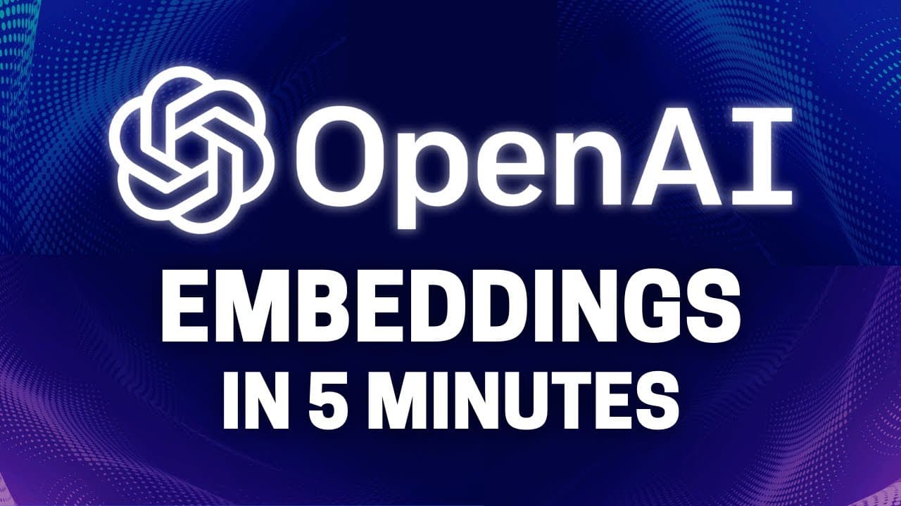 5분으로 이해하는 OpenAI 임베딩: 벡터와 벡터 DB로 AI에 나만의 지식 더하기 영상 대표 이미지