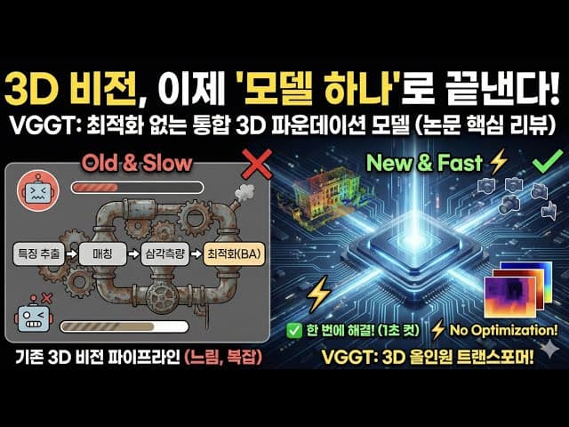 복잡한 최적화 없이 3D를 복원한다: VGGT 논문 핵심 정리 영상 대표 이미지