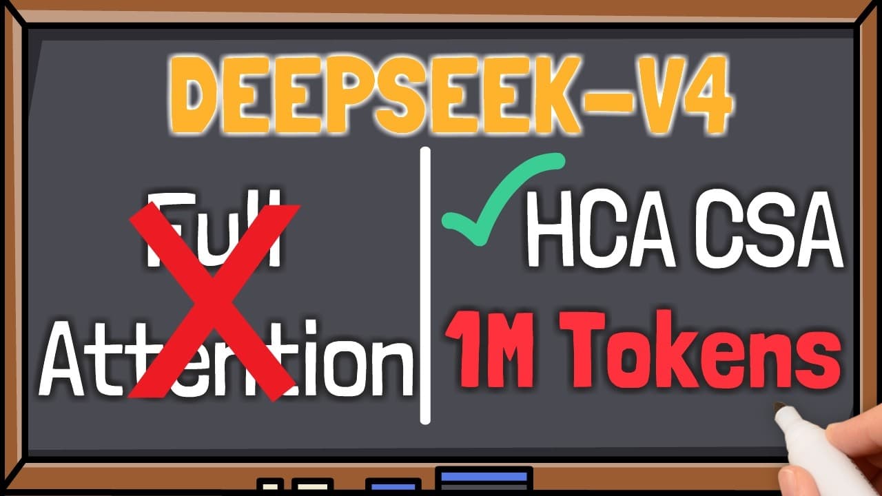 DeepSeek-V4는 '완전 어텐션'을 끝낼 수 있을까: 100만 토큰 문맥을 위한 새 구조 영상 대표 이미지