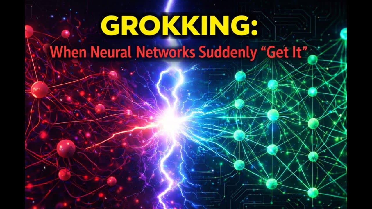 그로킹(Grokking): 신경망이 한참 뒤에 갑자기 일반화하는 미스터리 영상 대표 이미지