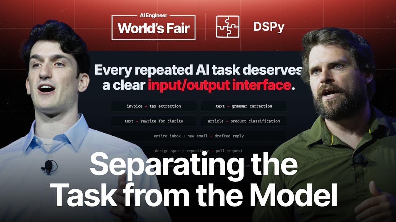 작업과 모델을 분리하라: DSPy가 제시하는 AI 프로그램 설계법 영상 대표 이미지