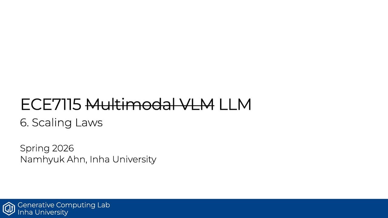 LLM 성능은 학습 전에 계산된다 — 스케일링 법칙이 바꾼 모델 설계 순서 영상 대표 이미지