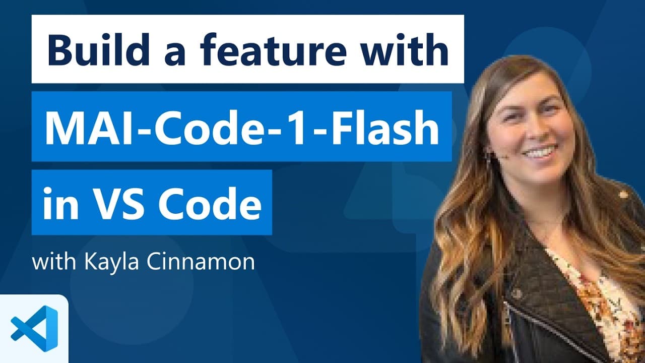 VS Code에 들어온 소형 코딩 모델 'MAI Code 1 Flash', 몇 센트로 기능 하나를 완성하다 영상 대표 이미지
