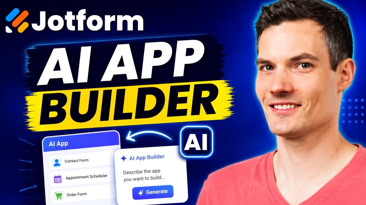 코드 한 줄 없이 AI로 앱 만들기: 조트폼(Jotform) AI 앱 빌더로 재고 관리 앱 만드는 법 영상 대표 이미지
