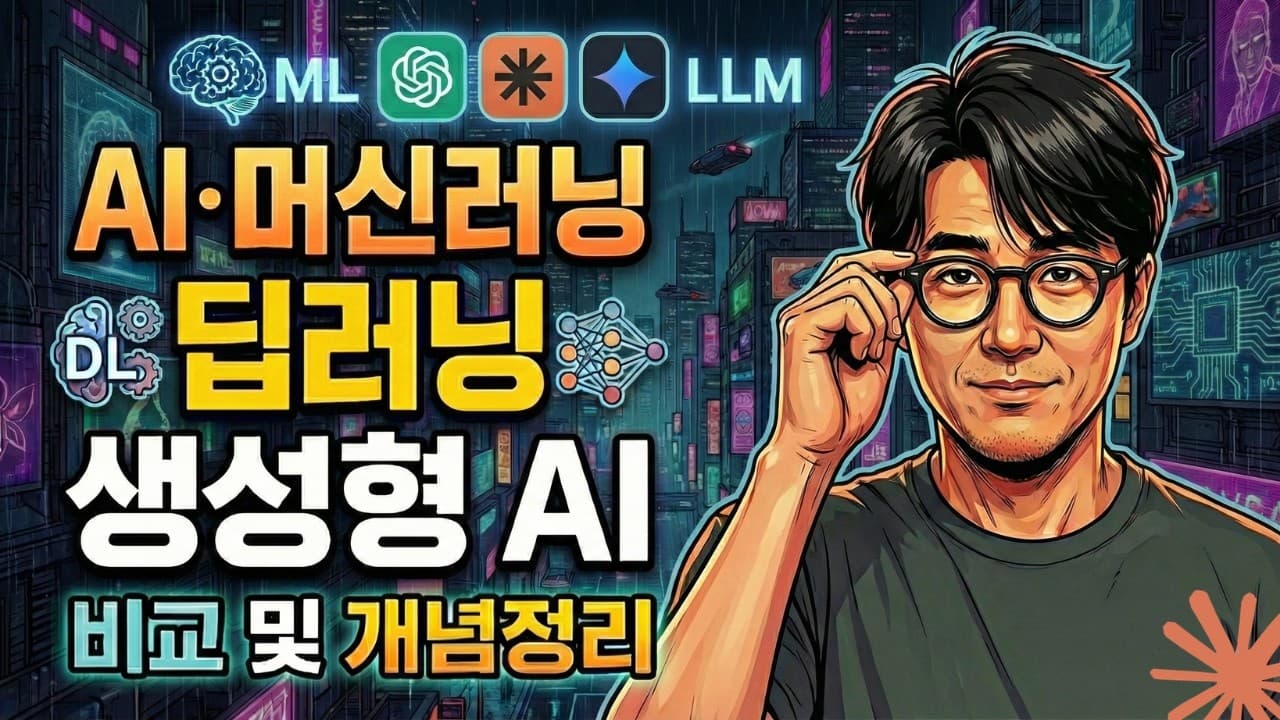 AI·머신러닝·딥러닝·생성형 AI는 어떻게 다른가, 겹쳐진 네 개념 풀어보기 영상 대표 이미지