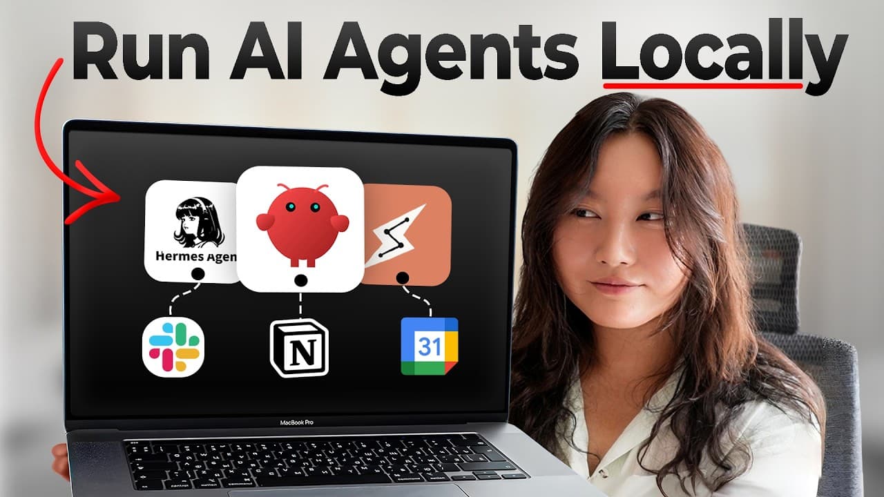 로컬 AI 에이전트 26분 정리: 내 컴퓨터에서 24시간 일하는 나만의 AI 만들기 영상 대표 이미지
