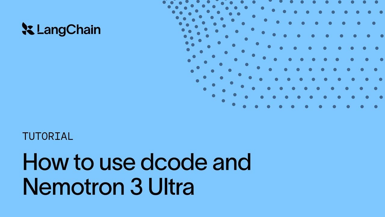 오픈 모델로 코딩 에이전트 돌리기: Nemotron 3 Ultra와 dcode 활용법 영상 대표 이미지