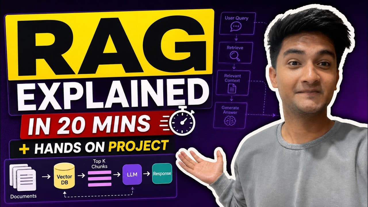 RAG(검색 증강 생성)란 무엇인가: LLM이 내 문서를 근거로 답하게 만드는 법 영상 대표 이미지