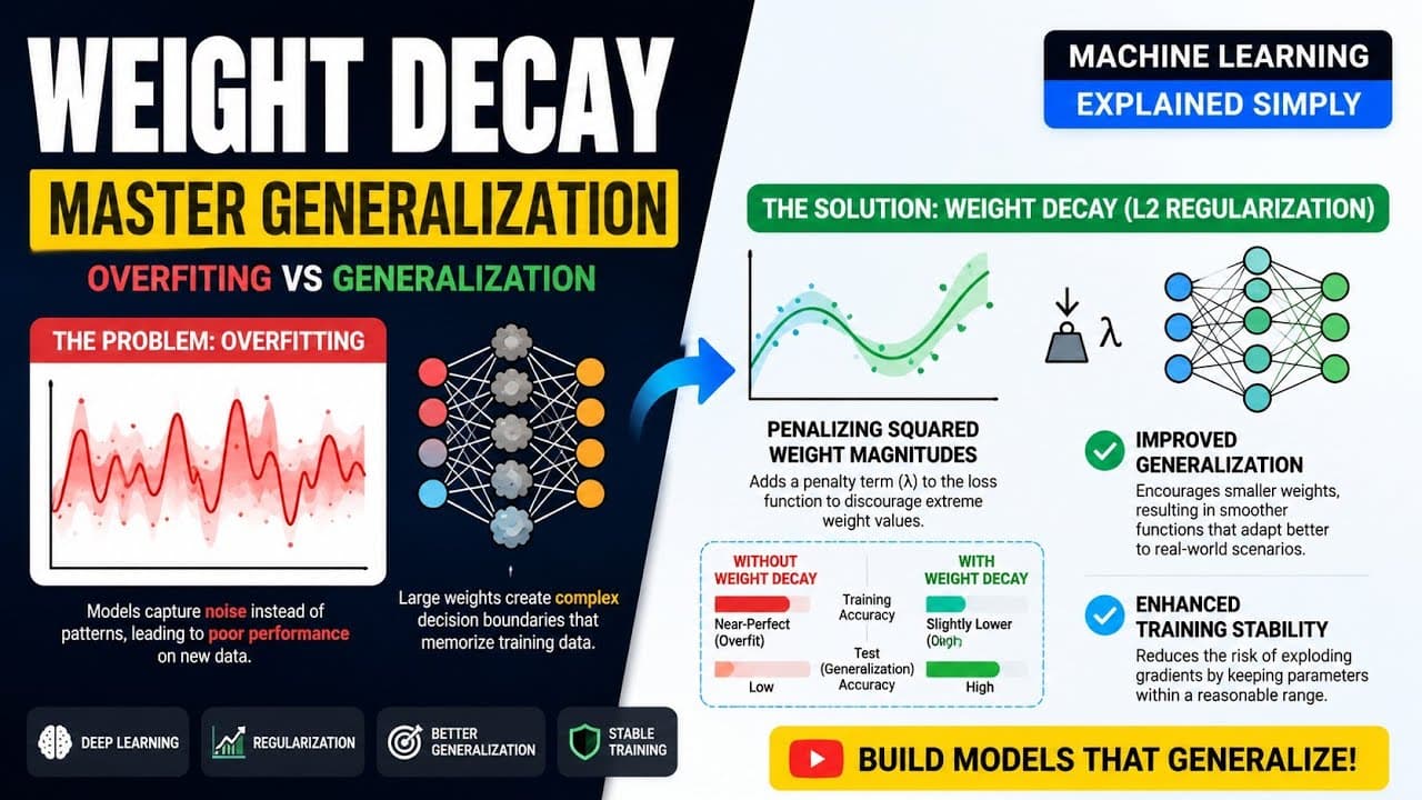 가중치 감쇠(Weight Decay): 과적합을 막는 L2 정규화의 원리와 AdamW 영상 대표 이미지