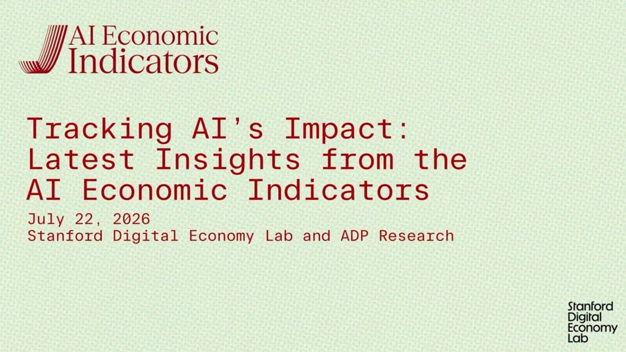 AI 도입은 역대 최고 속도, 그런데 경제 지표는 조용하다 — 스탠퍼드가 지목한 '탄광의 카나리아' 영상 대표 이미지