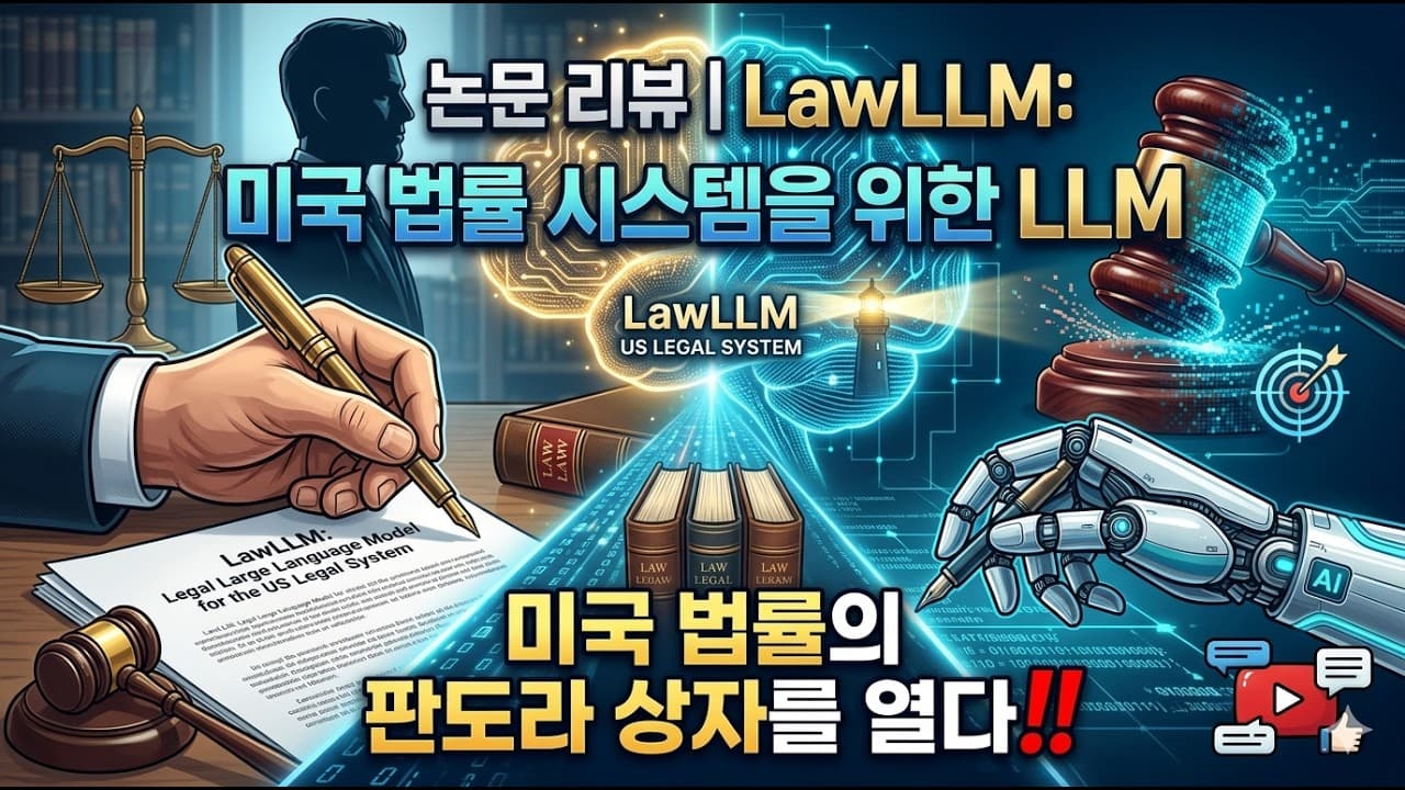 ‘비슷한 판례’와 ‘구속력 있는 선례’를 갈라낸 법률 특화 AI, LawLLM 영상 대표 이미지