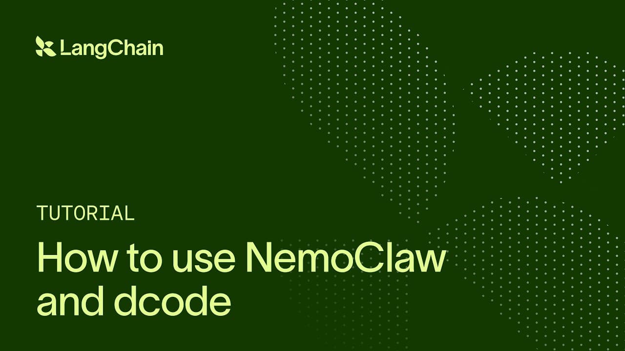 거버넌스가 적용된 샌드박스에서 AI 코딩 에이전트 돌리기: LangChain dcode와 NemoClaw 영상 대표 이미지
