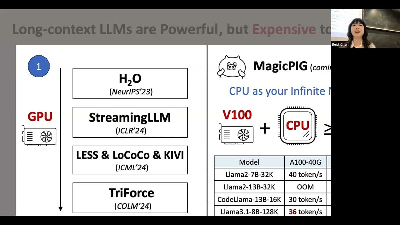롱컨텍스트 LLM의 진짜 병목은 KV 캐시였다 — CMU 초청 강의가 짚은 효율과 능력의 딜레마 영상 대표 이미지