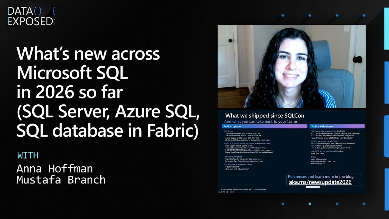 마이크로소프트 SQL 2026 업데이트: 임베딩·RAG부터 MCP 서버까지 영상 대표 이미지