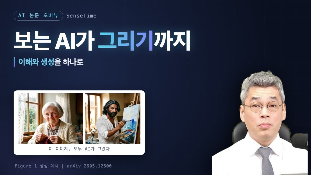 보는 AI와 그리는 AI를 한 몸으로, 센스타임 SenseNova-U1이 보여준 통합 멀티모달 영상 대표 이미지
