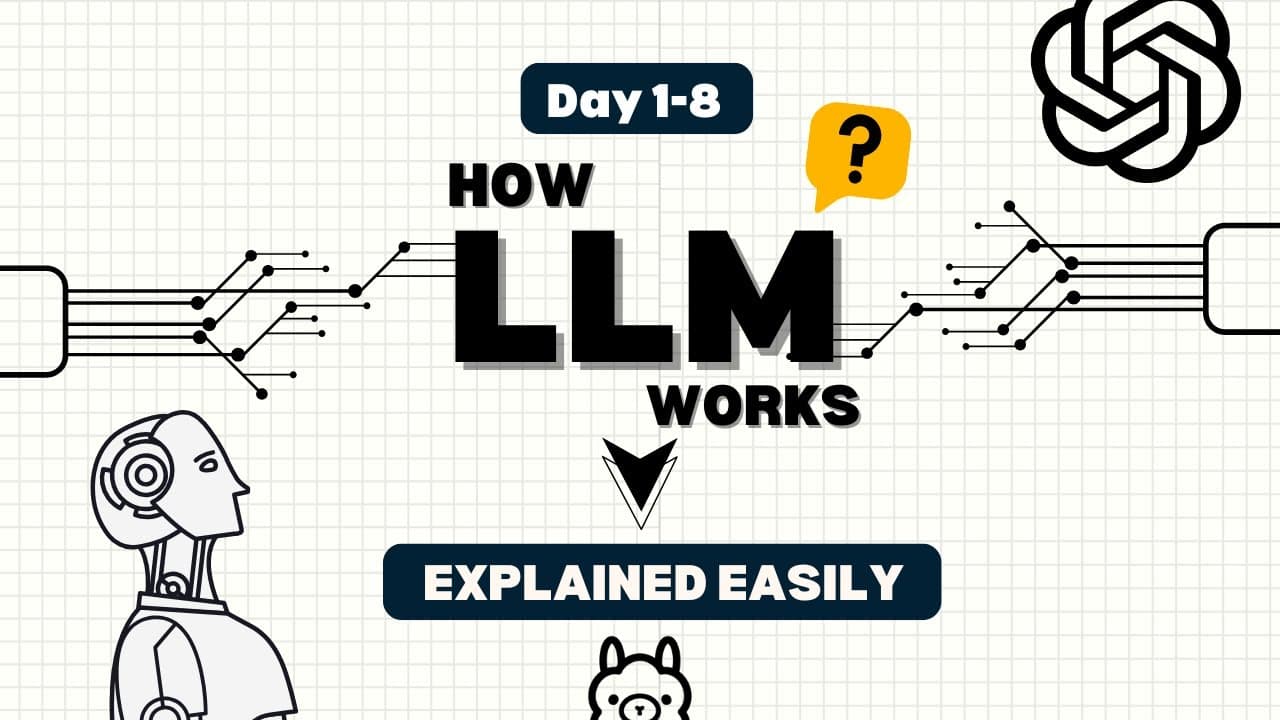 토큰부터 온도까지: 대규모 언어모델(LLM)이 문장을 만드는 8단계 영상 대표 이미지