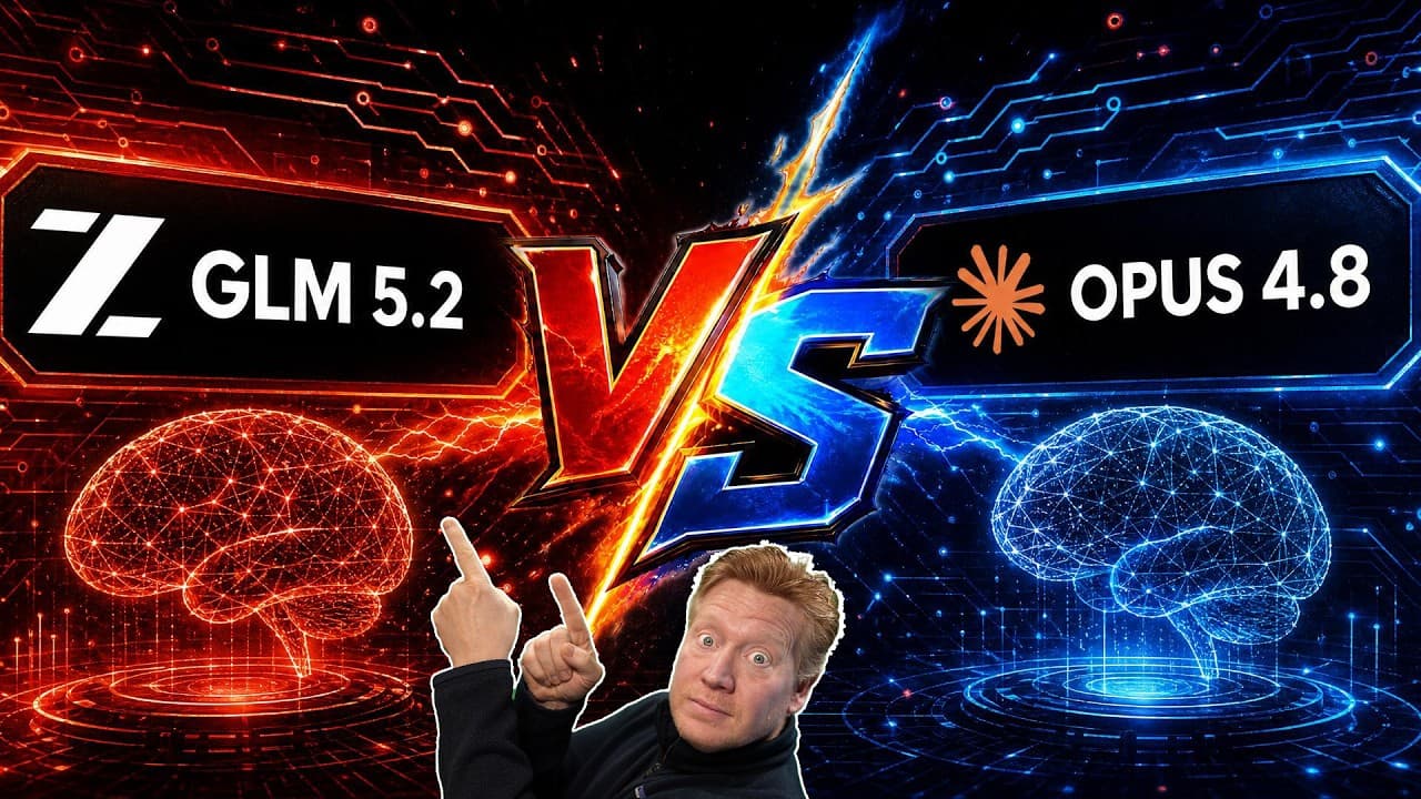 오픈소스 코딩 모델 GLM 5.2, Opus 4.8을 실전에서 직접 비교해 봤다 영상 대표 이미지
