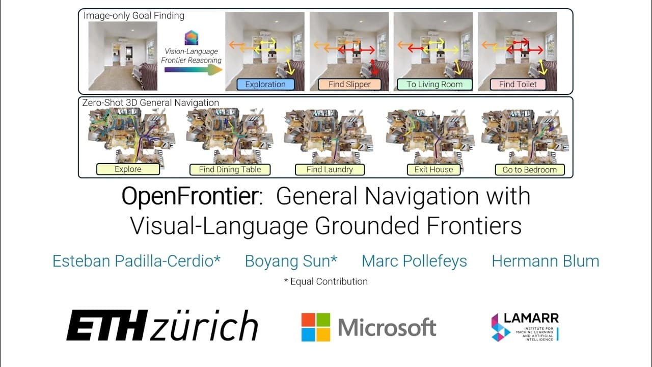 지도 없이 카메라 화면만으로 길을 찾는 로봇 — ETH 취리히의 오픈프론티어(OpenFrontier) 영상 대표 이미지