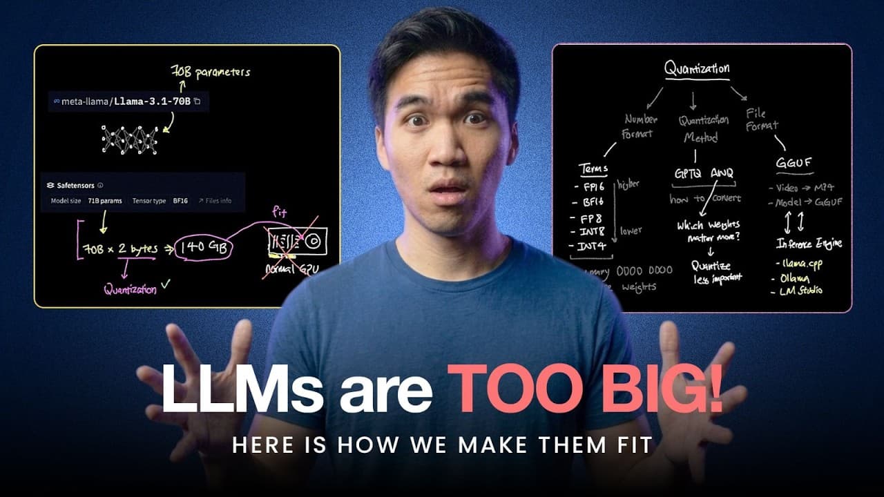 70B 모델을 일반 GPU에 넣는 기술, LLM 양자화가 실제로 하는 일 영상 대표 이미지