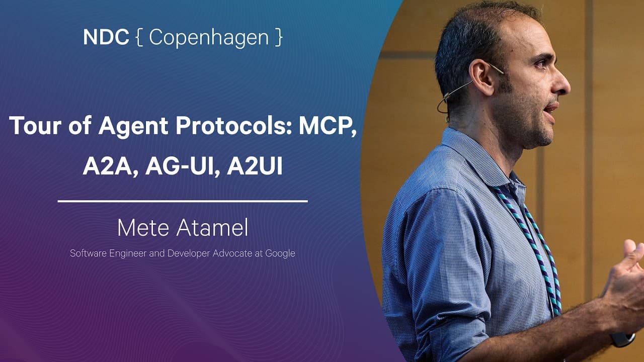 MCP·A2A·AG-UI·A2UI, AI 에이전트 프로토콜 네 가지를 한 장으로 정리하면 영상 썸네일
