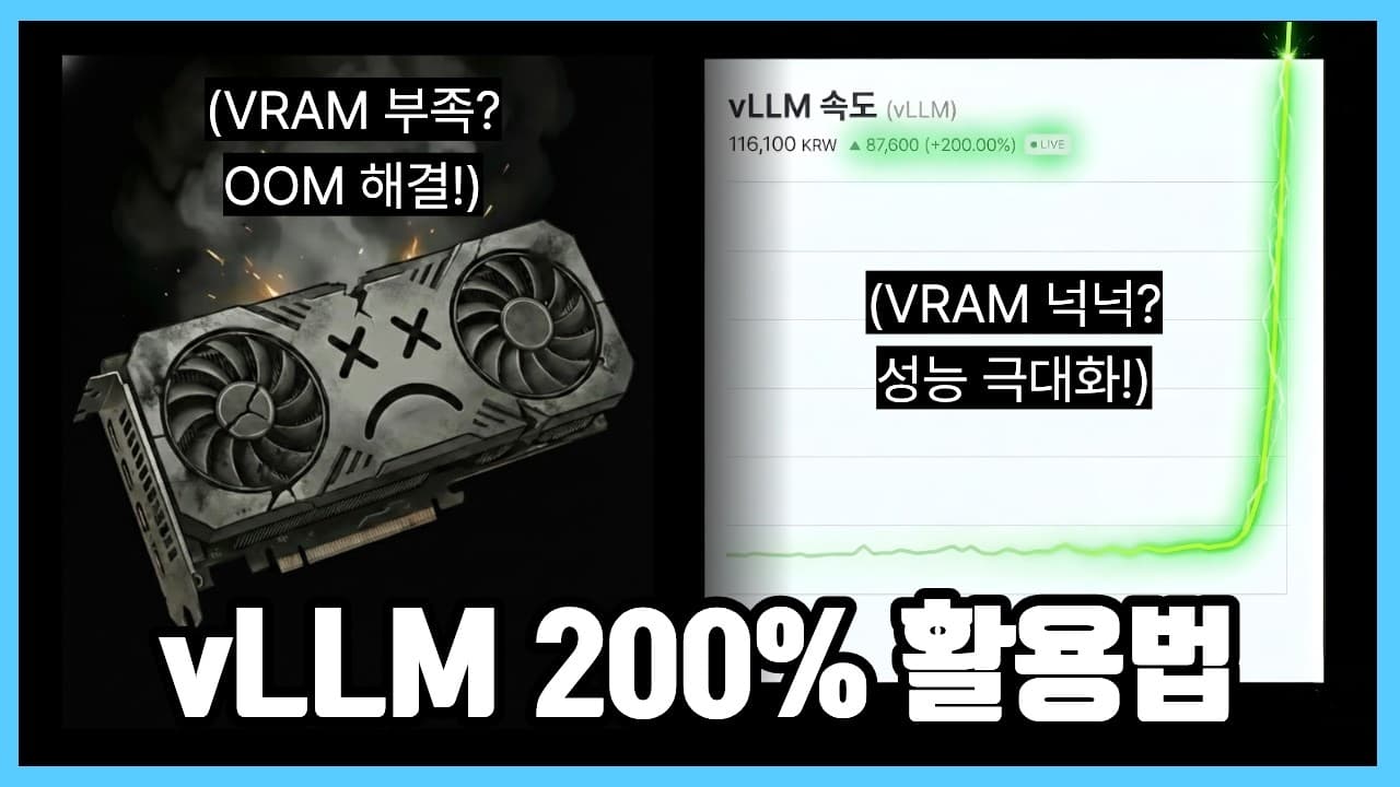 vLLM 속도를 되찾는 설정값 고르기: VRAM이 모자랄 때와 남을 때 영상 대표 이미지