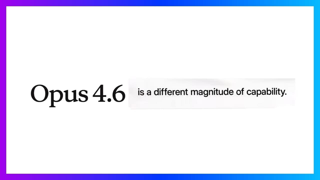 10분으로 보는 Claude Opus 4.6: 100만 토큰 컨텍스트와 '에이전트 팀' 영상 대표 이미지