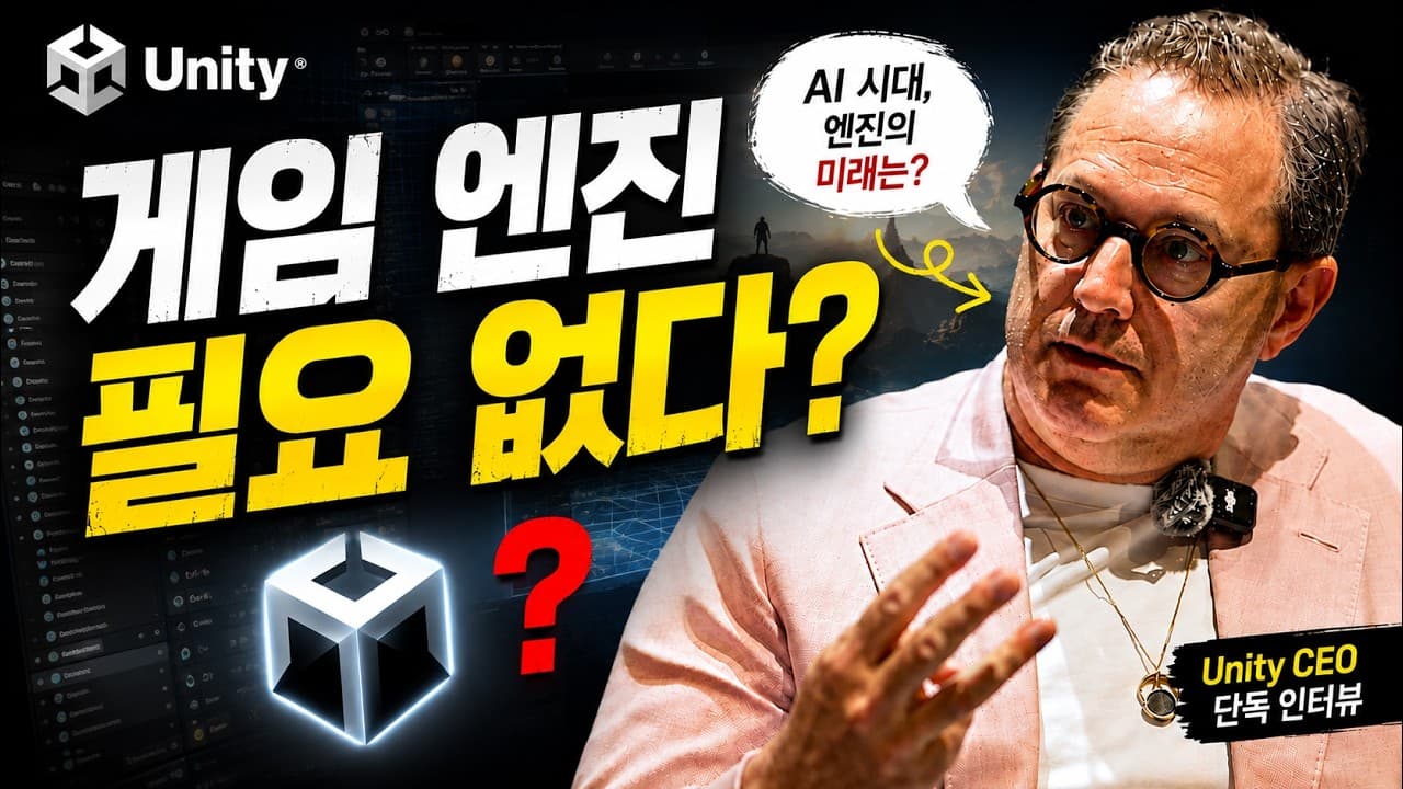 "AI가 만든 히트 게임은 아직 없다" — 유니티 CEO가 본 창작의 미래 영상 대표 이미지