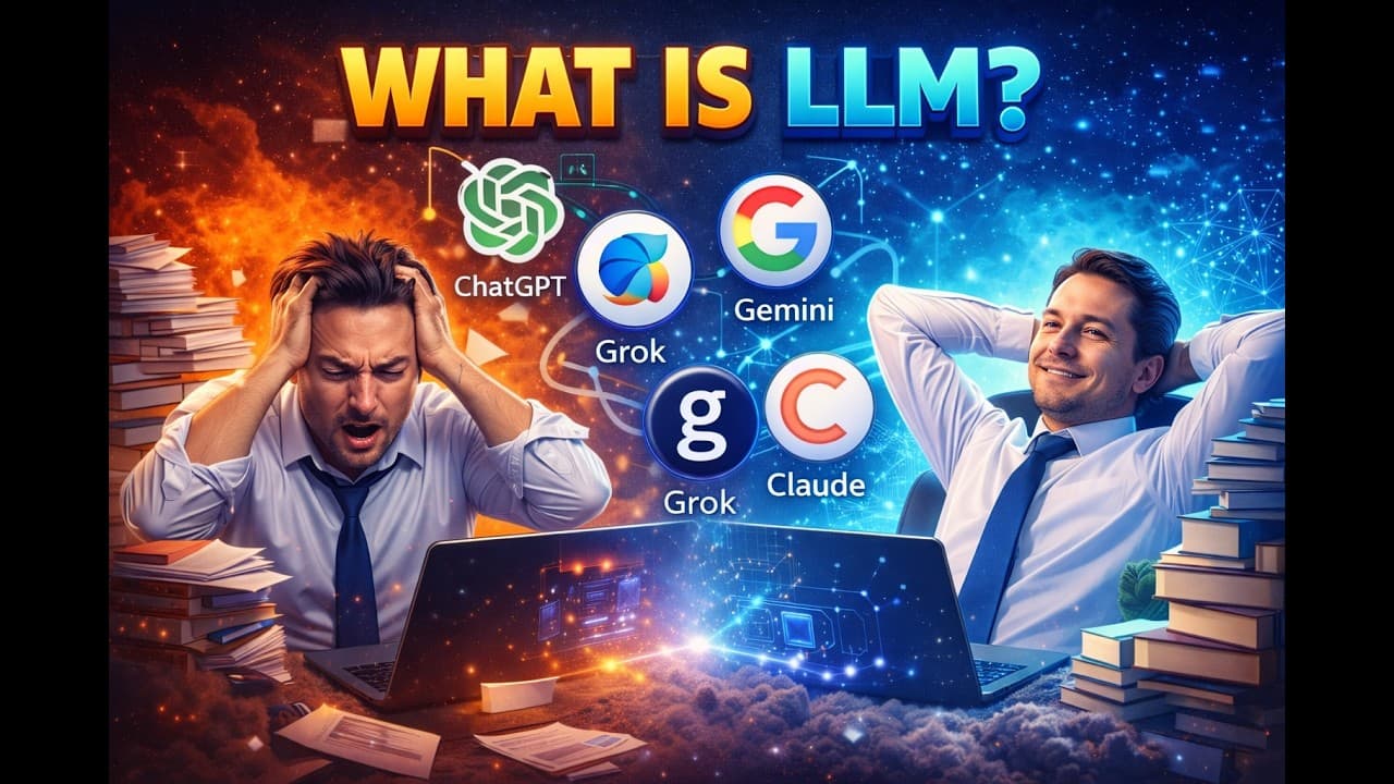 초보자를 위한 LLM 완전 정리 — '인터넷의 뇌'에서 추론·도구·AI 에이전트까지 영상 대표 이미지