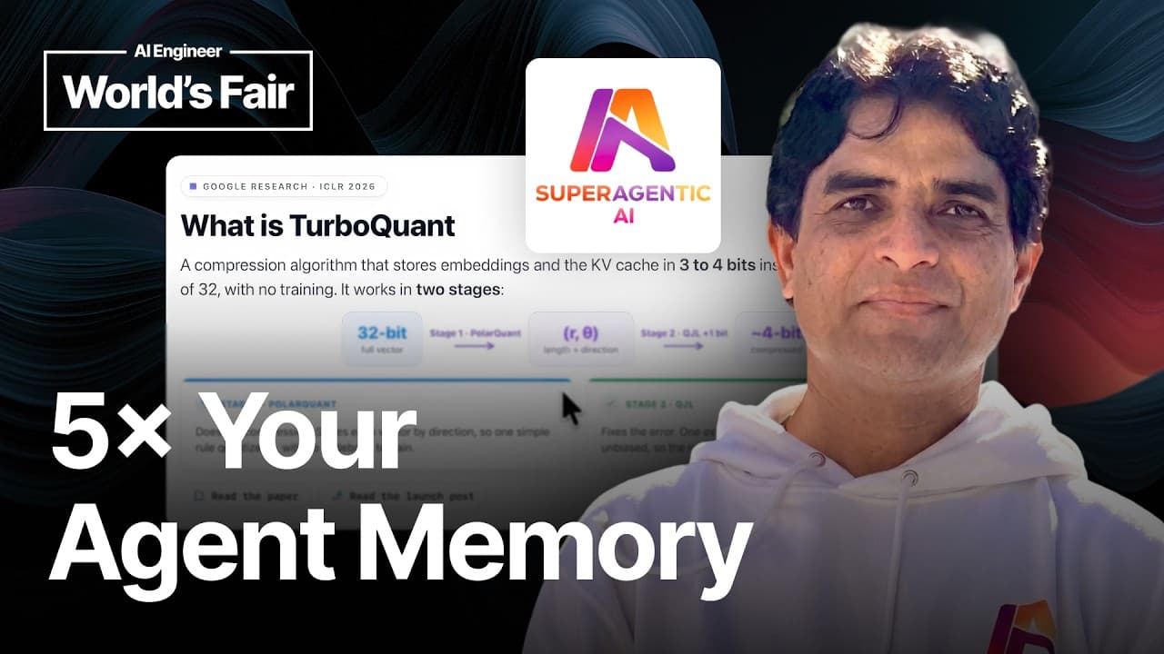 터보퀀트(TurboQuant): 검색 품질은 그대로, AI 에이전트 검색 메모리를 5배 줄이는 압축법 영상 대표 이미지