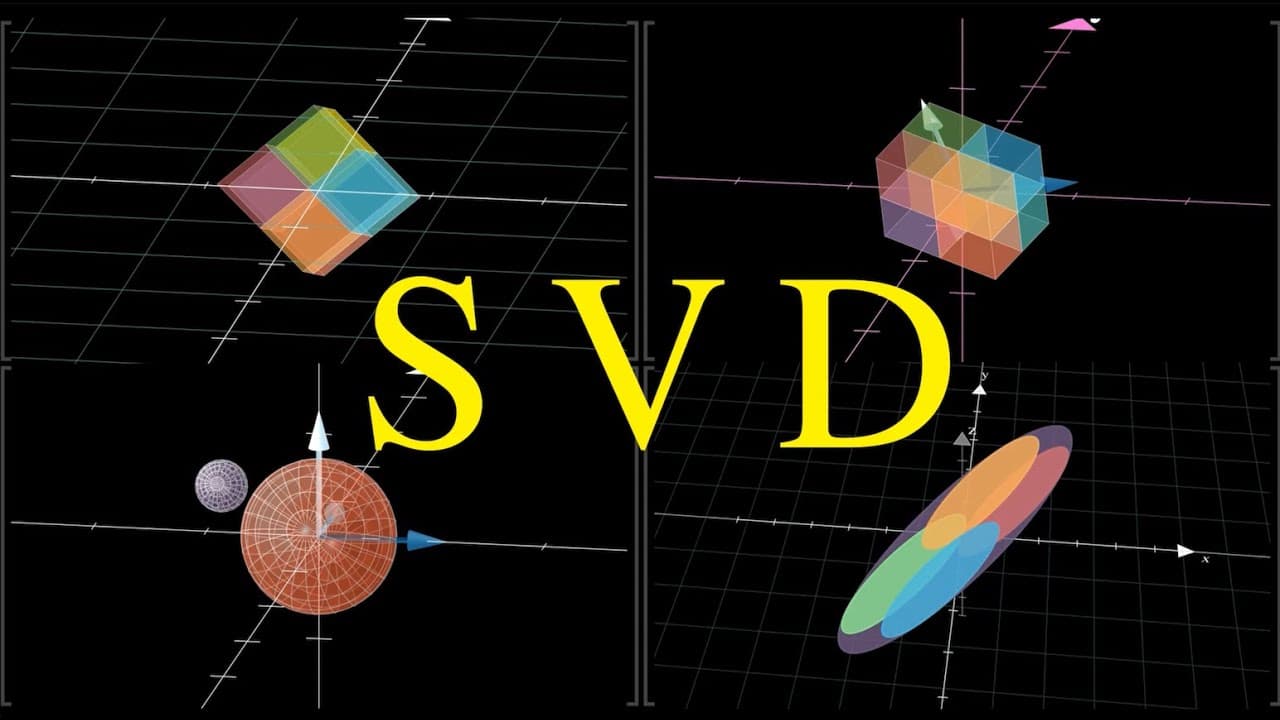 선형대수의 대미, 특이값 분해(SVD): 모든 행렬을 회전·확대·회전으로 쪼개기 영상 대표 이미지
