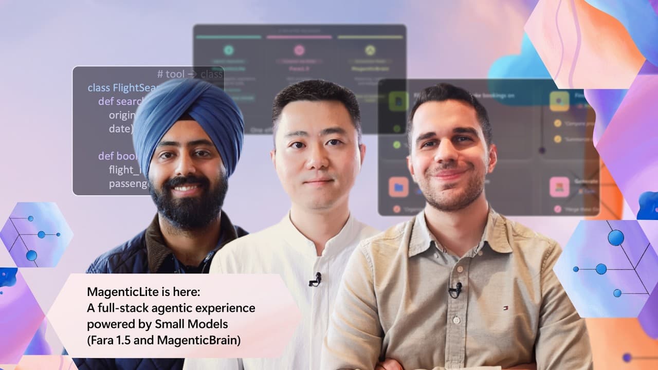 작은 모델로 브라우저와 파일을 다룬다 — 마이크로소프트 MagenticLite 공개 영상 대표 이미지