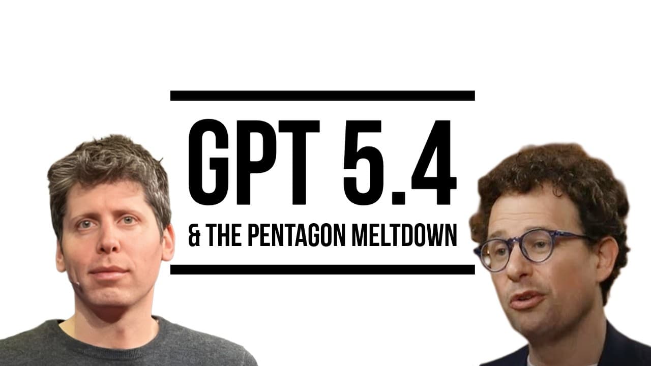 새 GPT-5.4가 세상에 던지는 의미 — 전문직 자동화와 AI·국방 논란 영상 대표 이미지