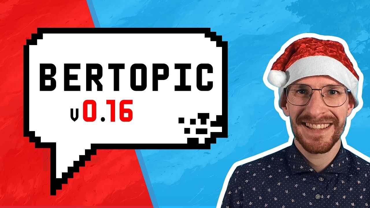 BERTopic v0.16 공개: 제로샷 토픽 모델링과 모델 병합, LLM 지원이 더해졌다 영상 대표 이미지