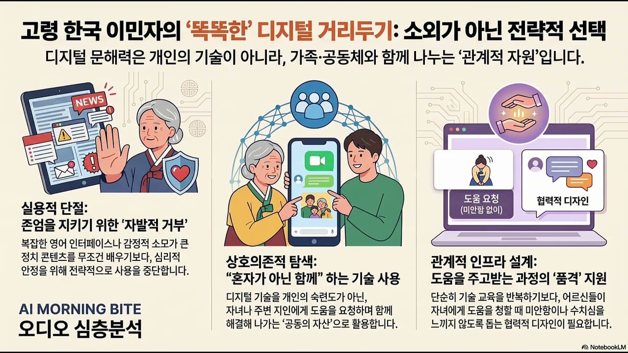 노인은 디지털에 뒤처진 게 아니었다 — 한인 고령 이민자 22명이 기술을 끊는 방식 영상 대표 이미지