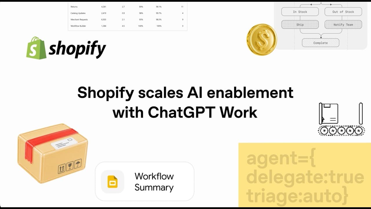 쇼피파이 직원들은 ChatGPT 에이전트로 어떻게 더 빠르게 일하나 영상 대표 이미지