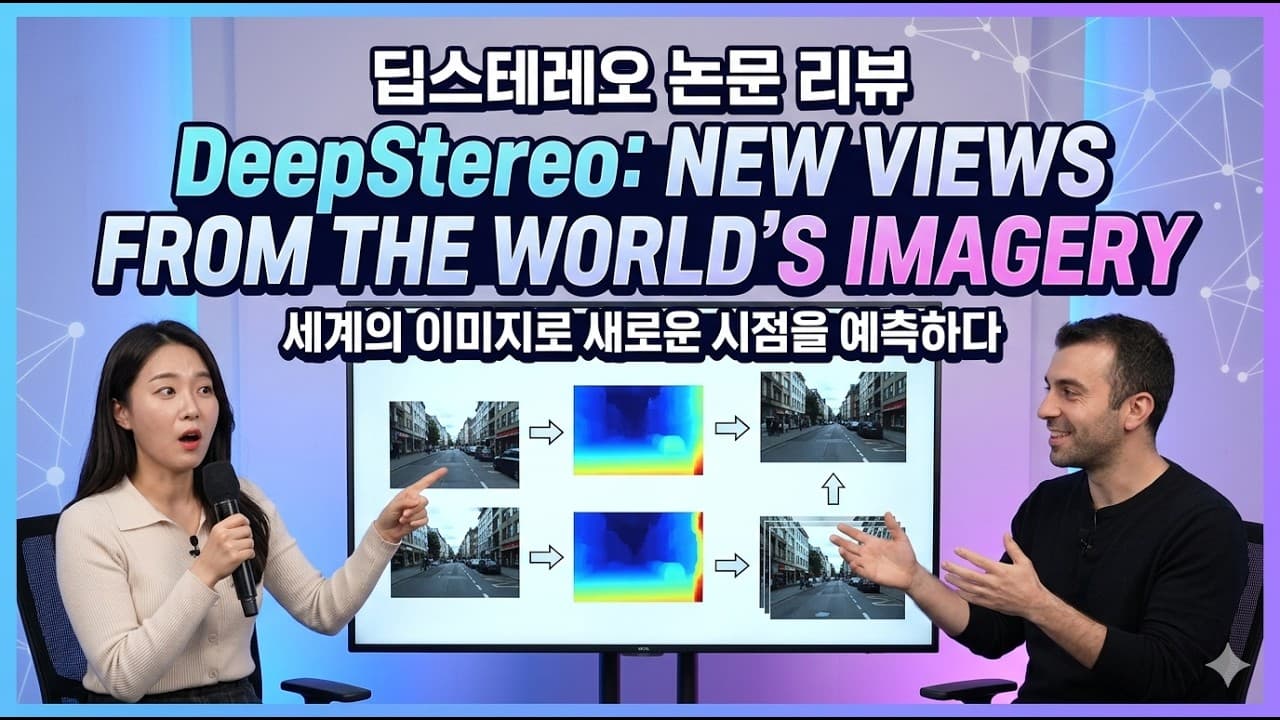 사진 몇 장으로 걸어 들어갈 수 있는 3D 공간을 만드는 AI, 구글 딥스테레오(DeepStereo) 영상 대표 이미지