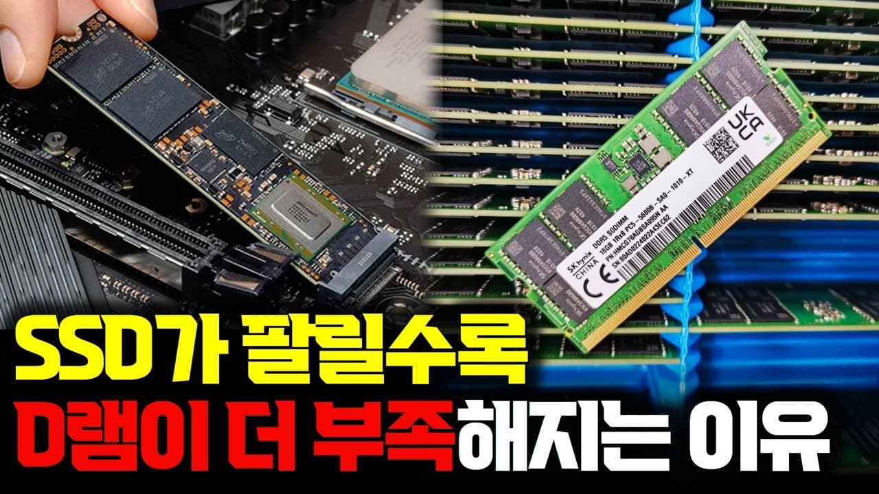 SSD는 잘 팔리는데 왜 D램이 모자랄까, 낸드 주소표가 만든 뜻밖의 품귀 영상 대표 이미지