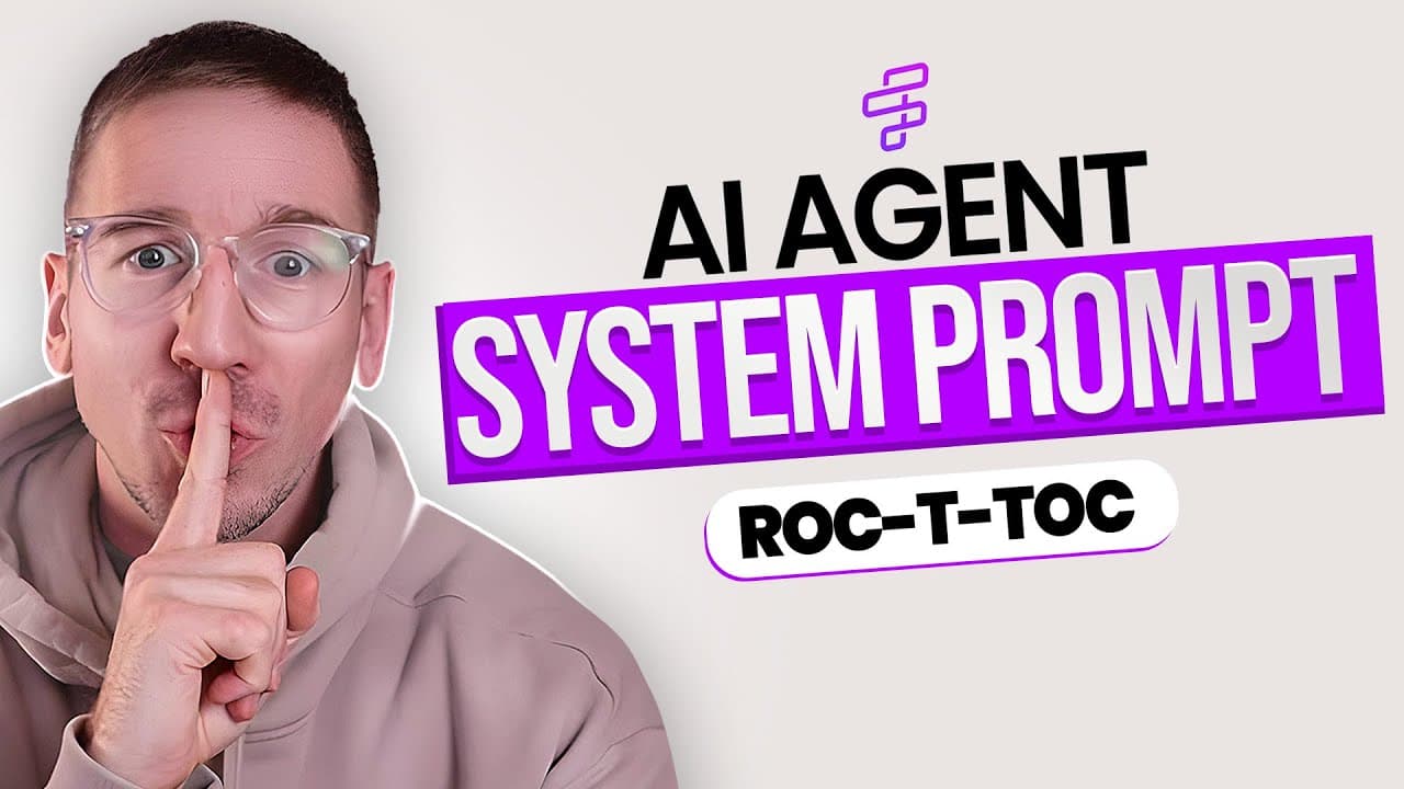 AI 에이전트 시스템 프롬프트 공식 ROCTTOC — 챗봇 프롬프트와 무엇이 다른가 영상 대표 이미지