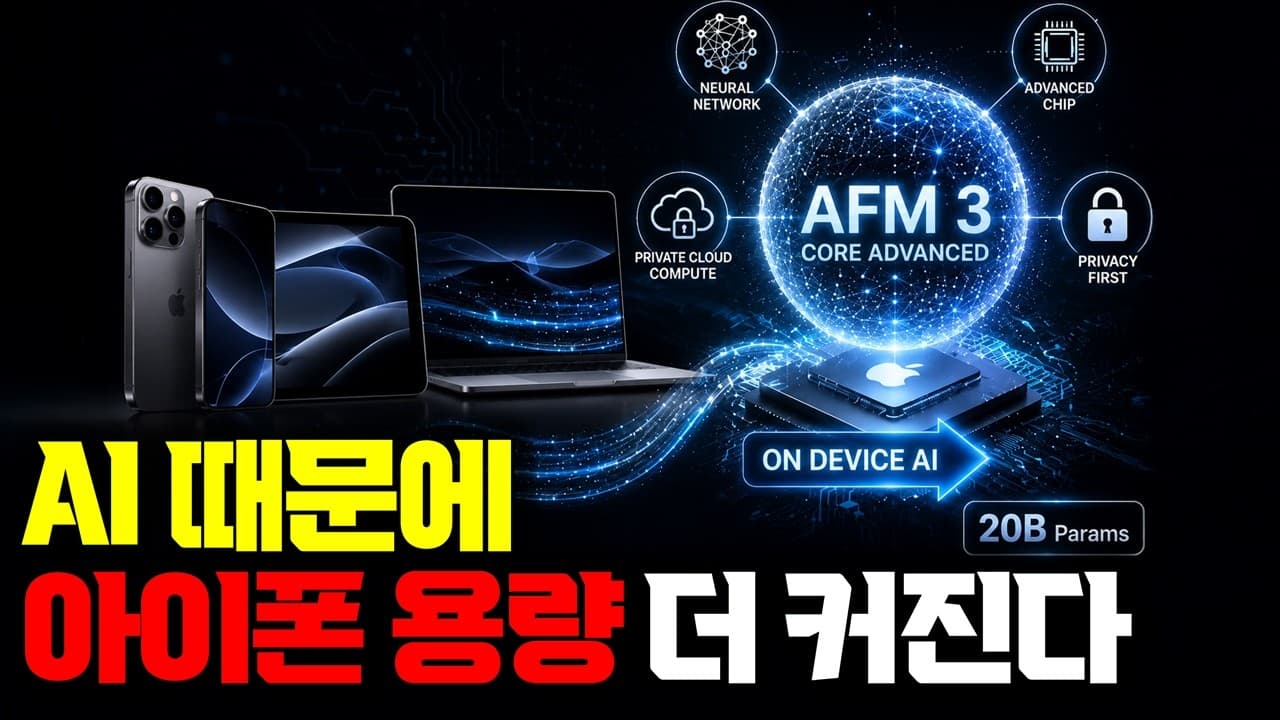 애플은 왜 200억 파라미터 AI 모델을 낸드에 넣었나, AFM3가 바꾸는 스마트폰 메모리 영상 대표 이미지