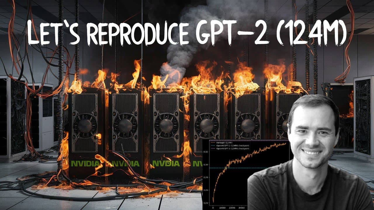 GPT-2를 처음부터 다시 만든다: 카파시가 보여주는 1억2400만 파라미터 모델 재현기 영상 대표 이미지