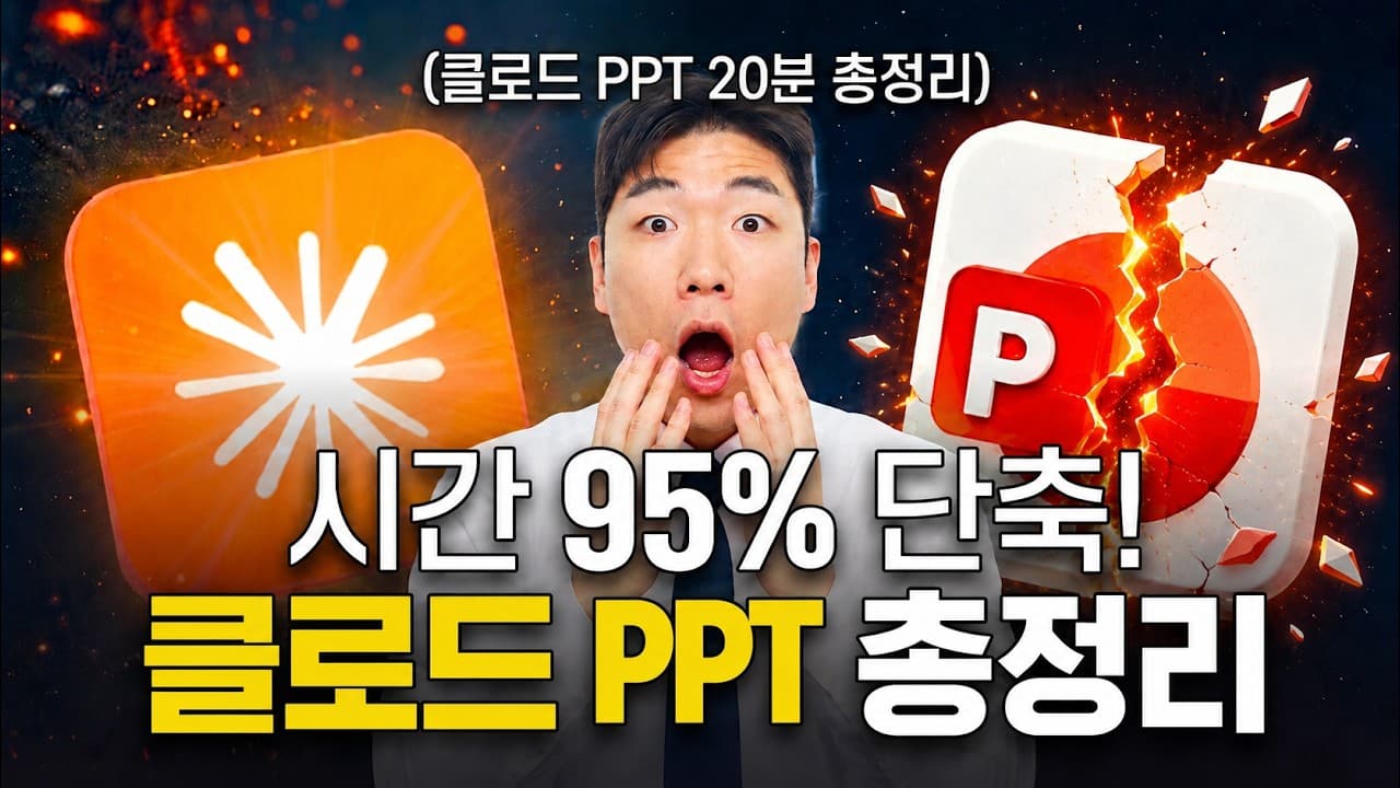 PPT 편집에 쓰던 시간을 20분으로: 현직 AI 엔지니어가 공개한 '디자인 마크다운' 활용법 영상 대표 이미지